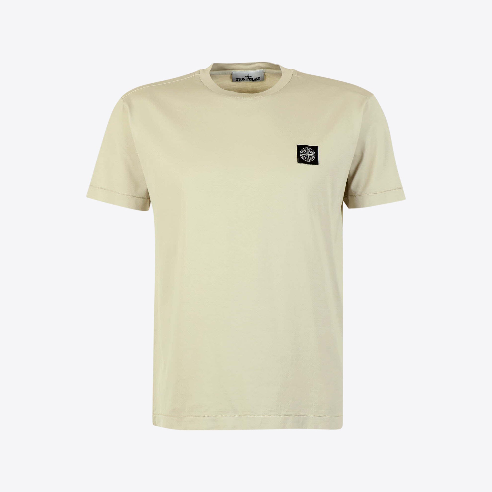Beige Stone Island 24141 Shop T-SHIRT BEIGE PATCH SLIM Voor Heren
