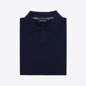 Polo donkerblauw merinos IP