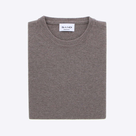Pull taupe lamswol IQ