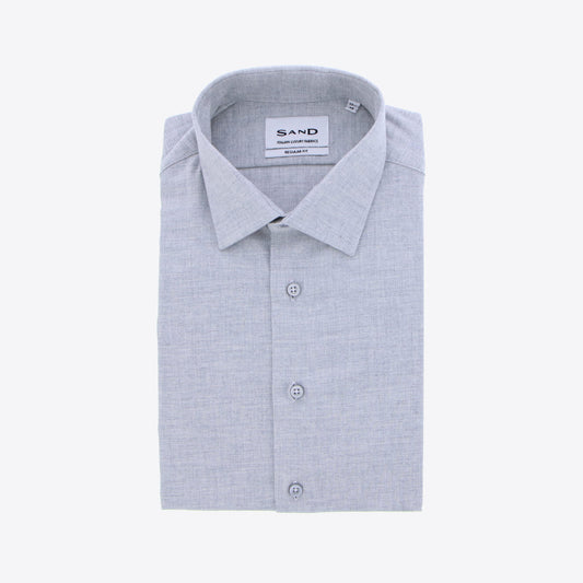 Hemd lichtgrijs flannel