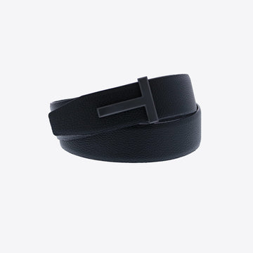 Riem zwart leder omkeerbaar