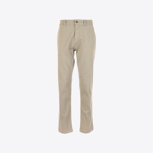 Broek beige katoen regular