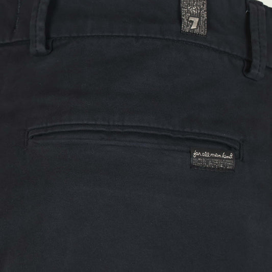 Broek donkerblauw katoen regular