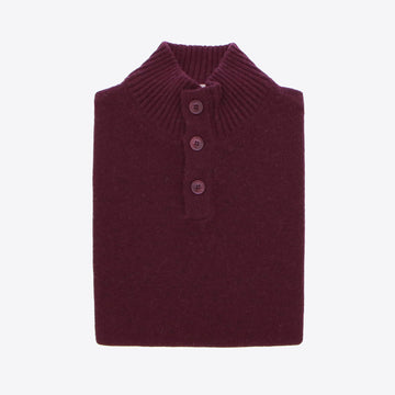 Pull bordeaux knopen