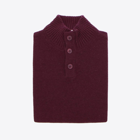 Pull bordeaux knopen