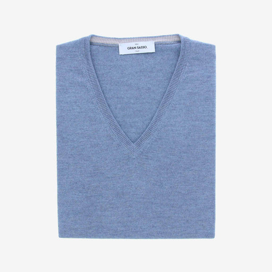 Pull lichtblauw merinos