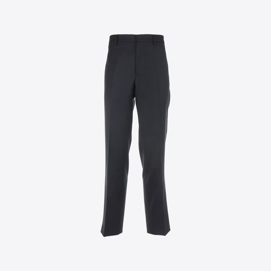 Broek donkerblauw loose flanel