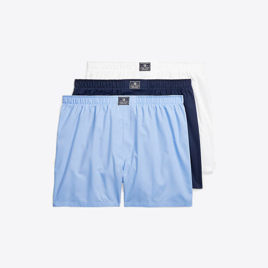 Boxershort wit blauw 3 pack