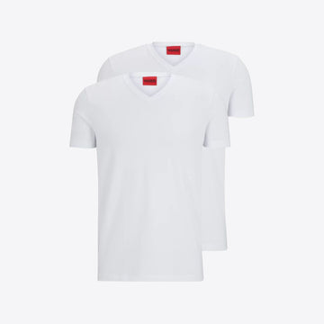 t-shirts wit v-hals 2 pack