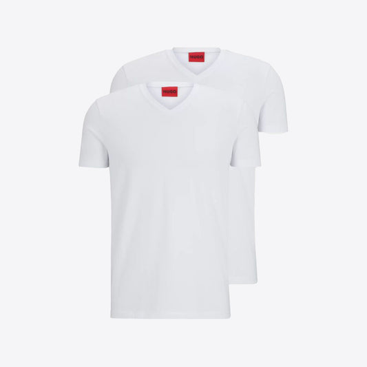 t-shirts wit v-hals 2 pack