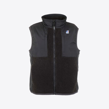 Gilet zwart fleece + nylon vital