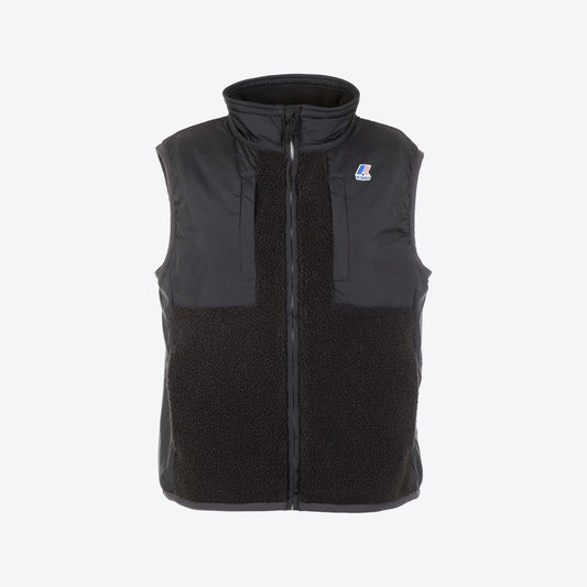 Gilet zwart fleece + nylon vital