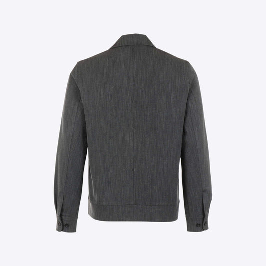 Jas donkergrijs chevron