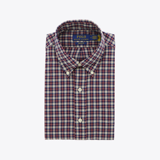 Hemd bordeaux ruitje