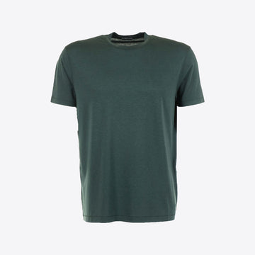 T-shirt donkergroen tencel