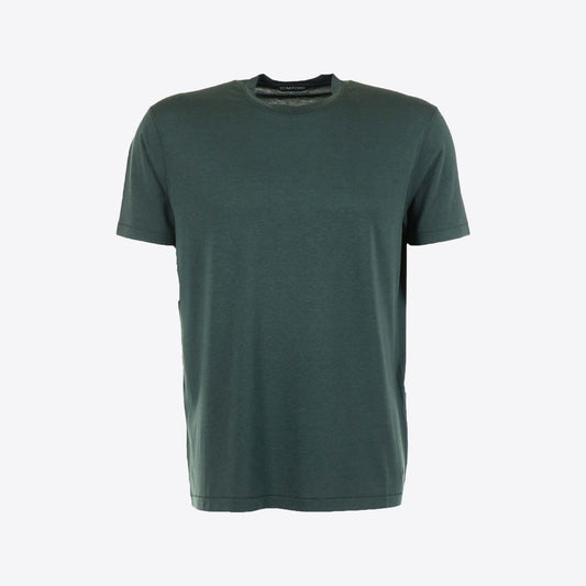 T-shirt donkergroen tencel