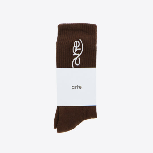 Sokken bruin  logo new arte