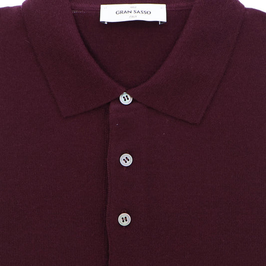 Polo bordeaux merinos