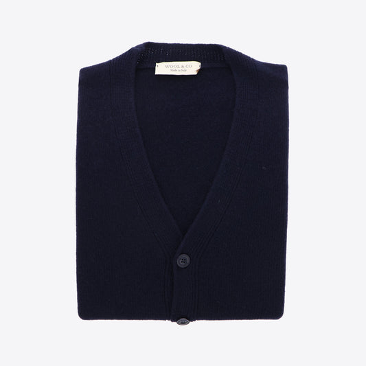 Cardigan donkerblauw knopen