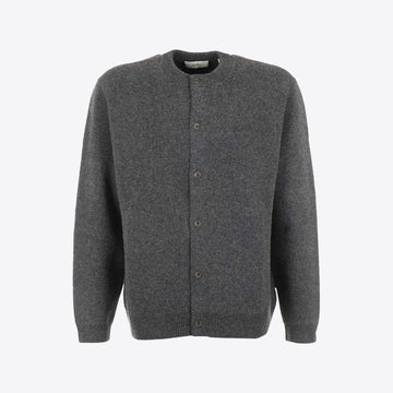 Cardigan donkergrijs knopen