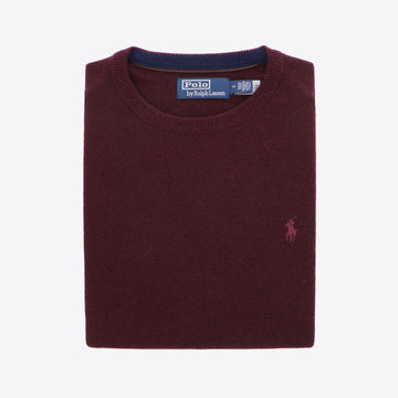 Pull bordeaux lamswol