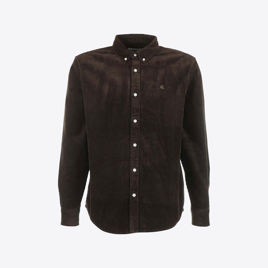 Hemd bruin velours