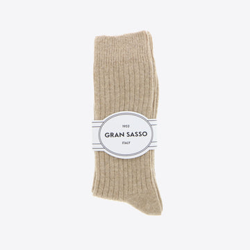 Sokken beige rib