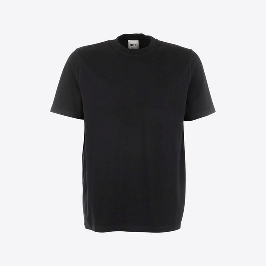 T-shirt zwart logo rug  outlined logo
