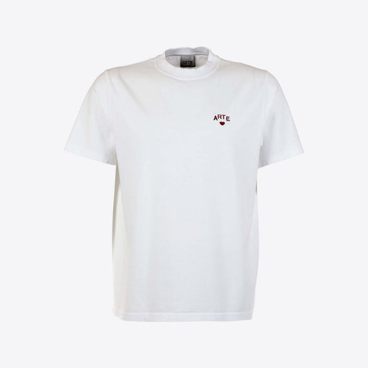 T-shirt wit hartje klein  heart