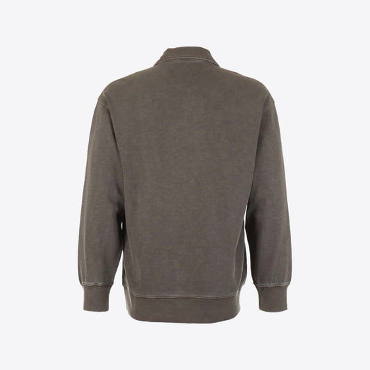 Sweater bruin  polo zip