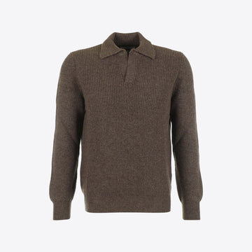 Polo bruin  rib