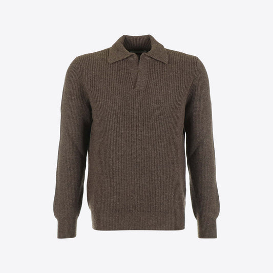 Polo bruin  rib