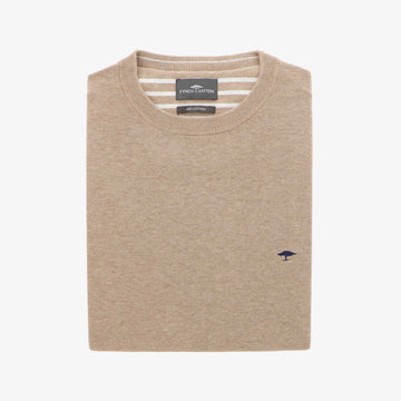 Pull beige katoen