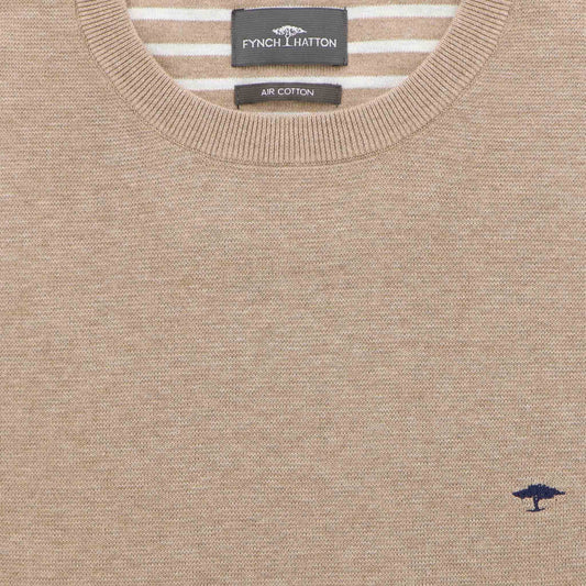 Pull beige katoen