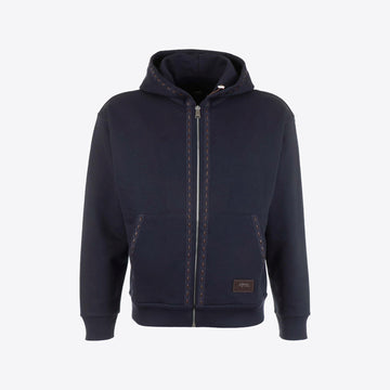 Cardigan donkerblauw sweat kap