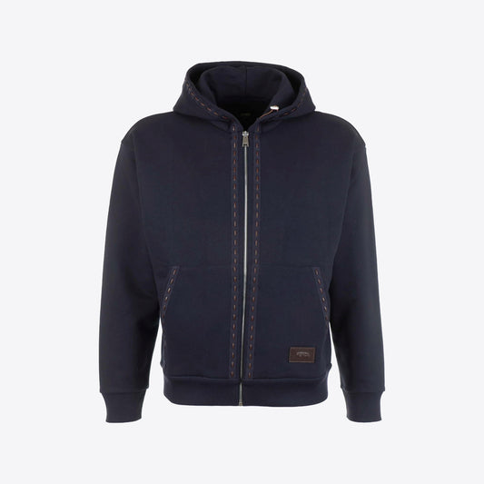 Cardigan donkerblauw sweat kap