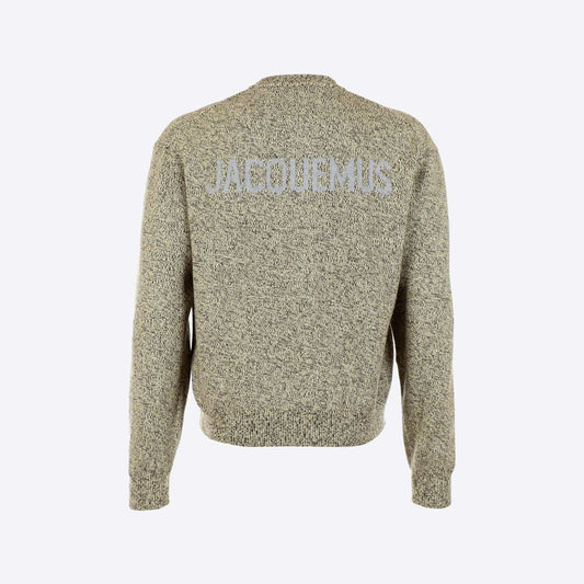 Cardigan ecru knoop