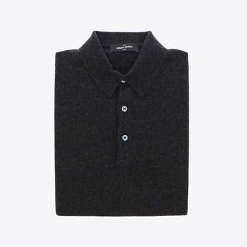 Polo donkergrijs cashmere