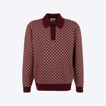 Polo bruin  jacquard Jacquard