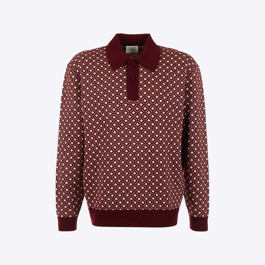 Polo bruin  jacquard Jacquard