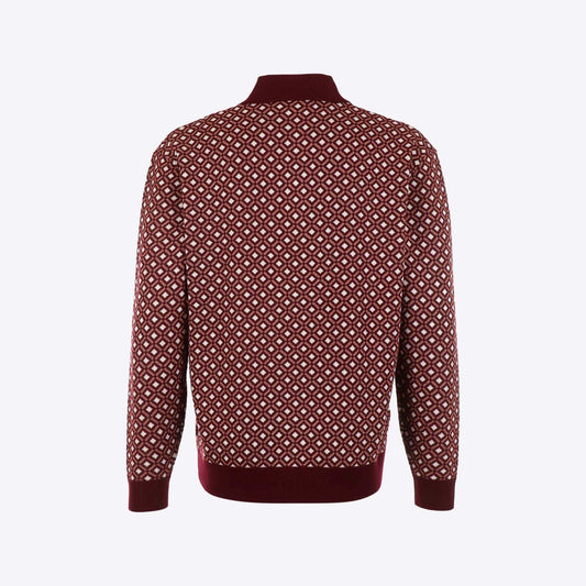 Polo bruin  jacquard Jacquard