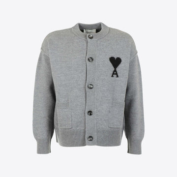 Cardigan grijs ronde hals knopen