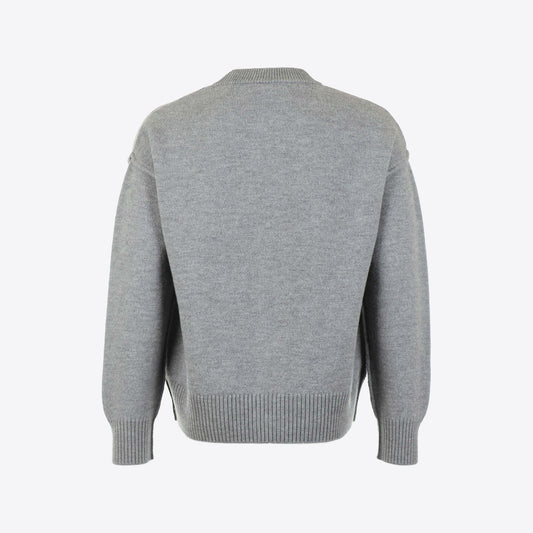 Cardigan grijs ronde hals knopen