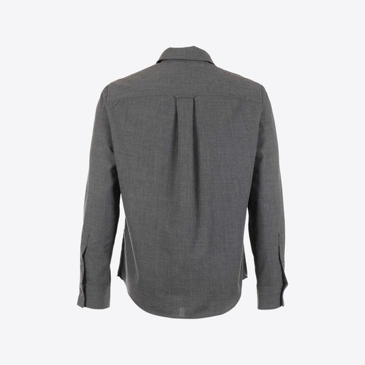 Hemd grijs zip