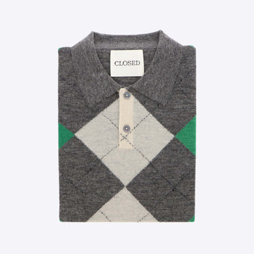 Polo grijs groen ruit