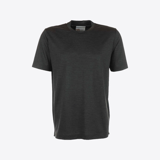 T-shirt donkergrijs wol