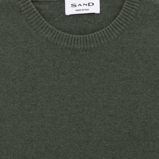 Pull groen lamswol