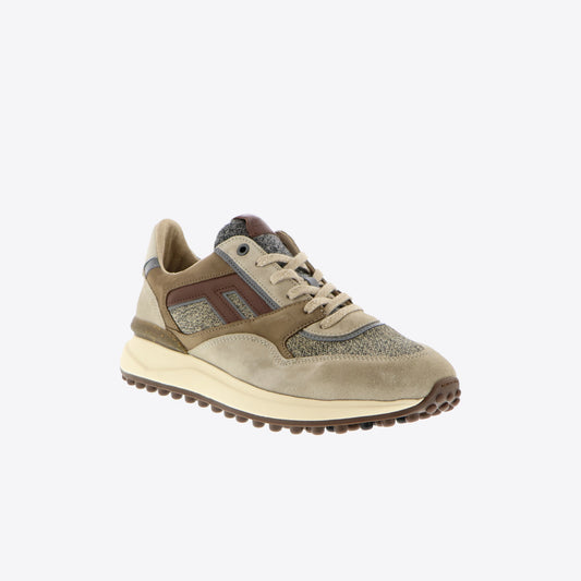 Runner grijs beige patch