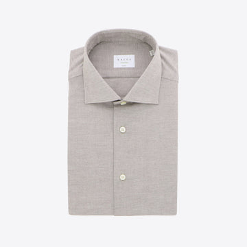 Hemd bruin  melange