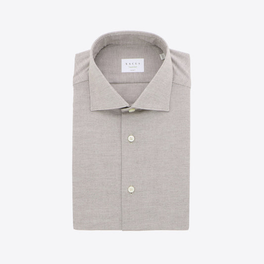 Hemd bruin  melange
